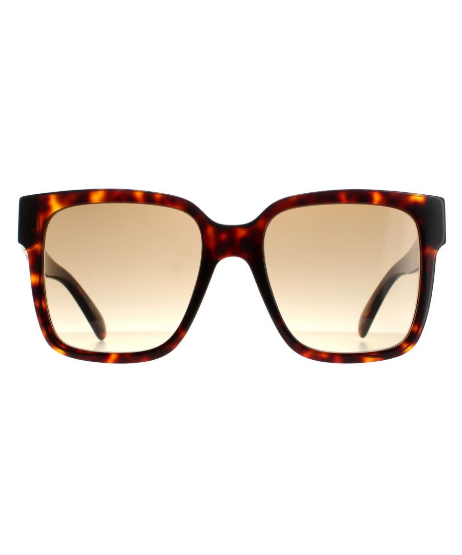 Givenchy Square Womens Dark Havana Brown Gradient GV 7141/G/S  are a stylish square style crafted from lightweight acetate. The Givenchy logo is engraved on the temples for brand authenticity