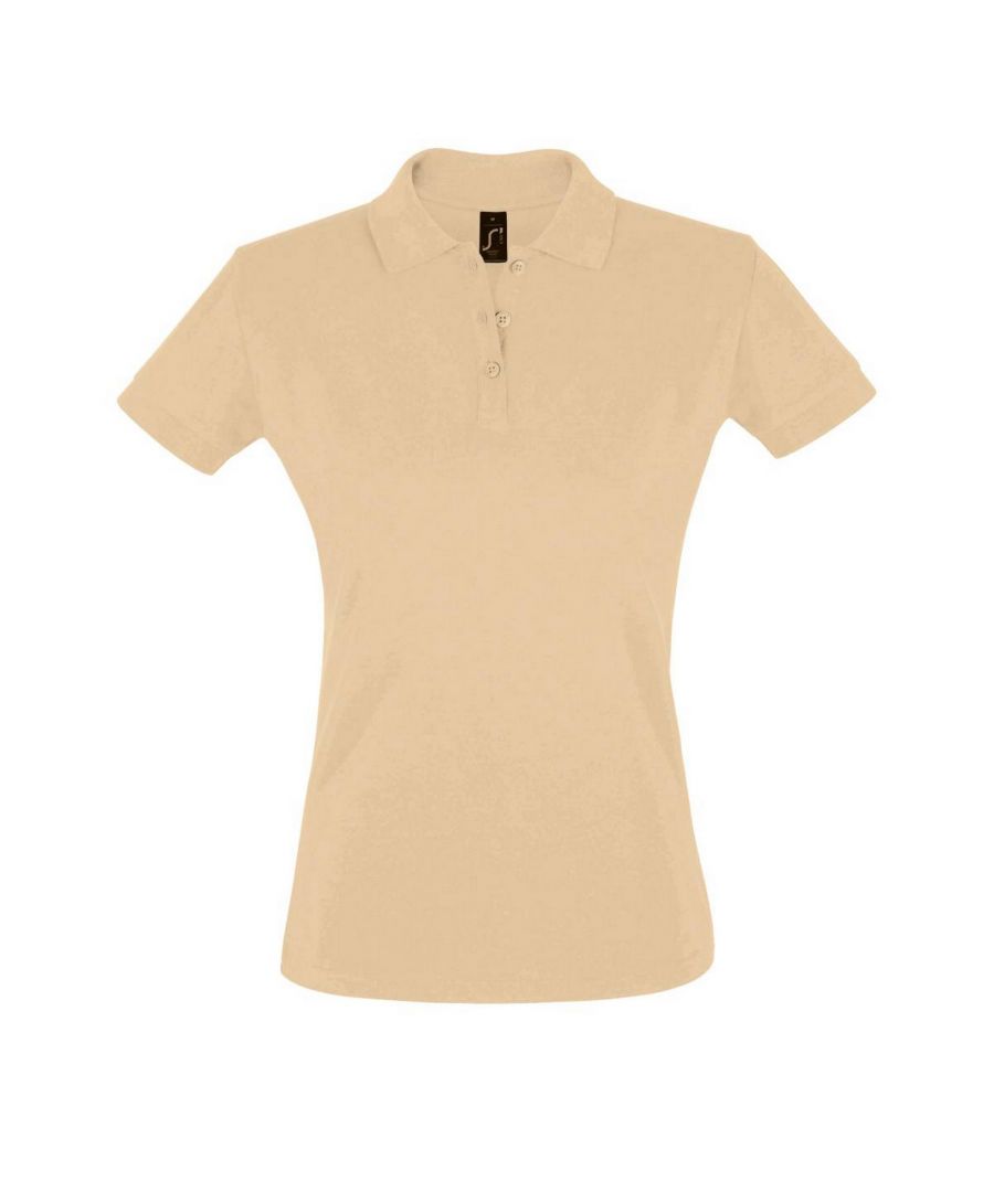 SOLS Dames/dames Perfect Pique Poloshirt met korte mouwen (Zand)