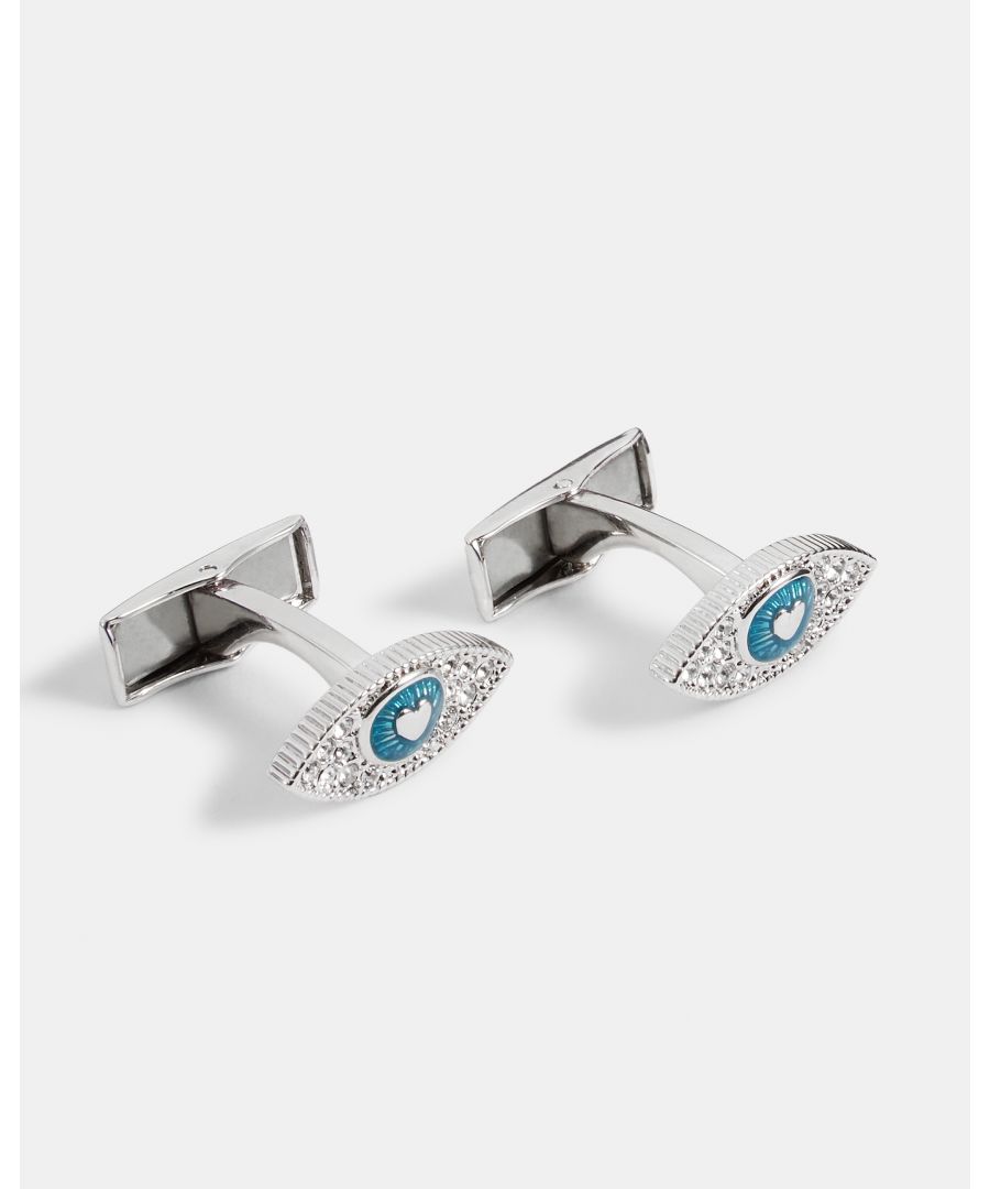 Image for Ted Baker Souven Evil Eye Cufflinks, Silver