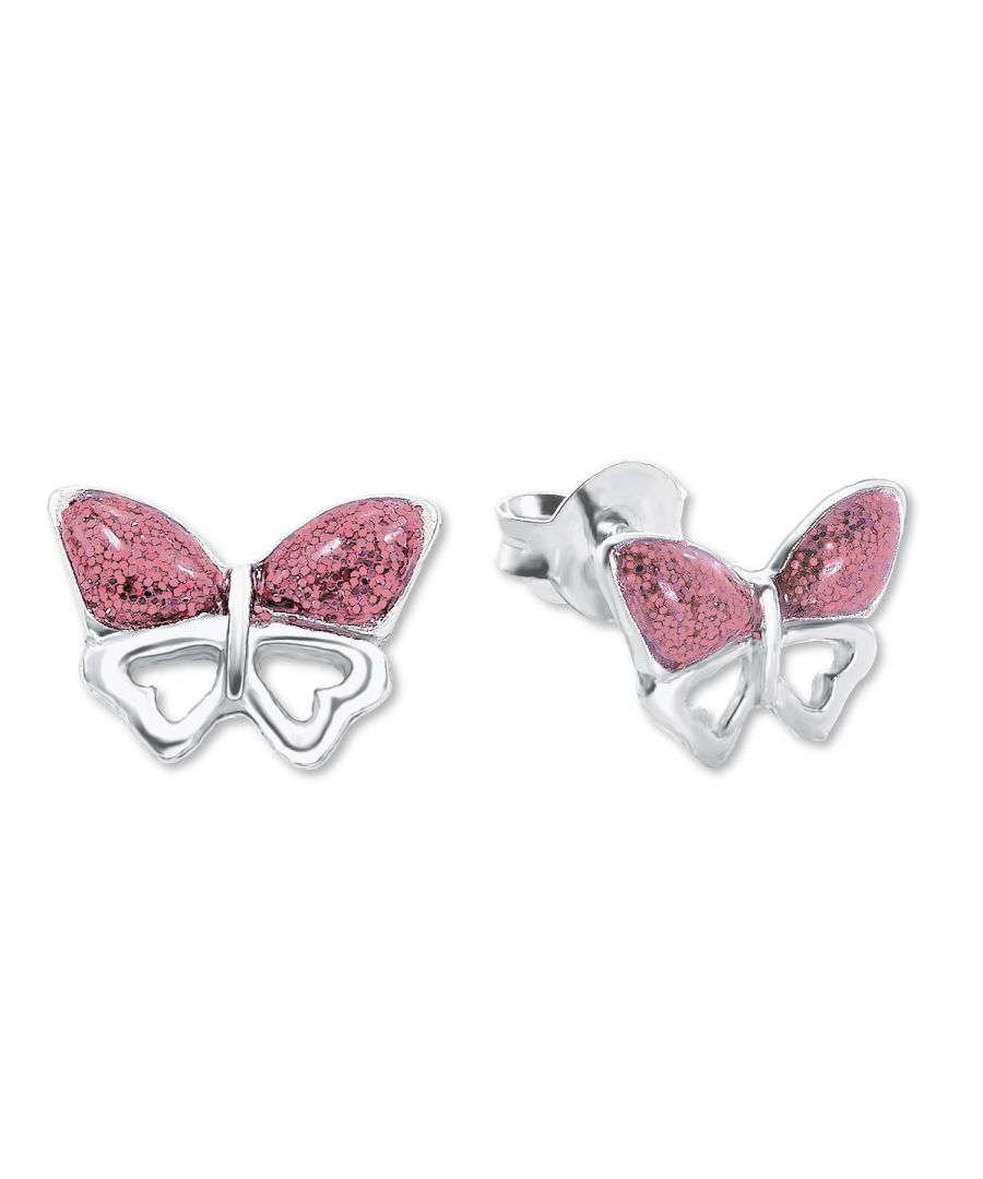 Amor Ear studs for girls, sterling silver 925, butterfly Silver (archived) - One Size