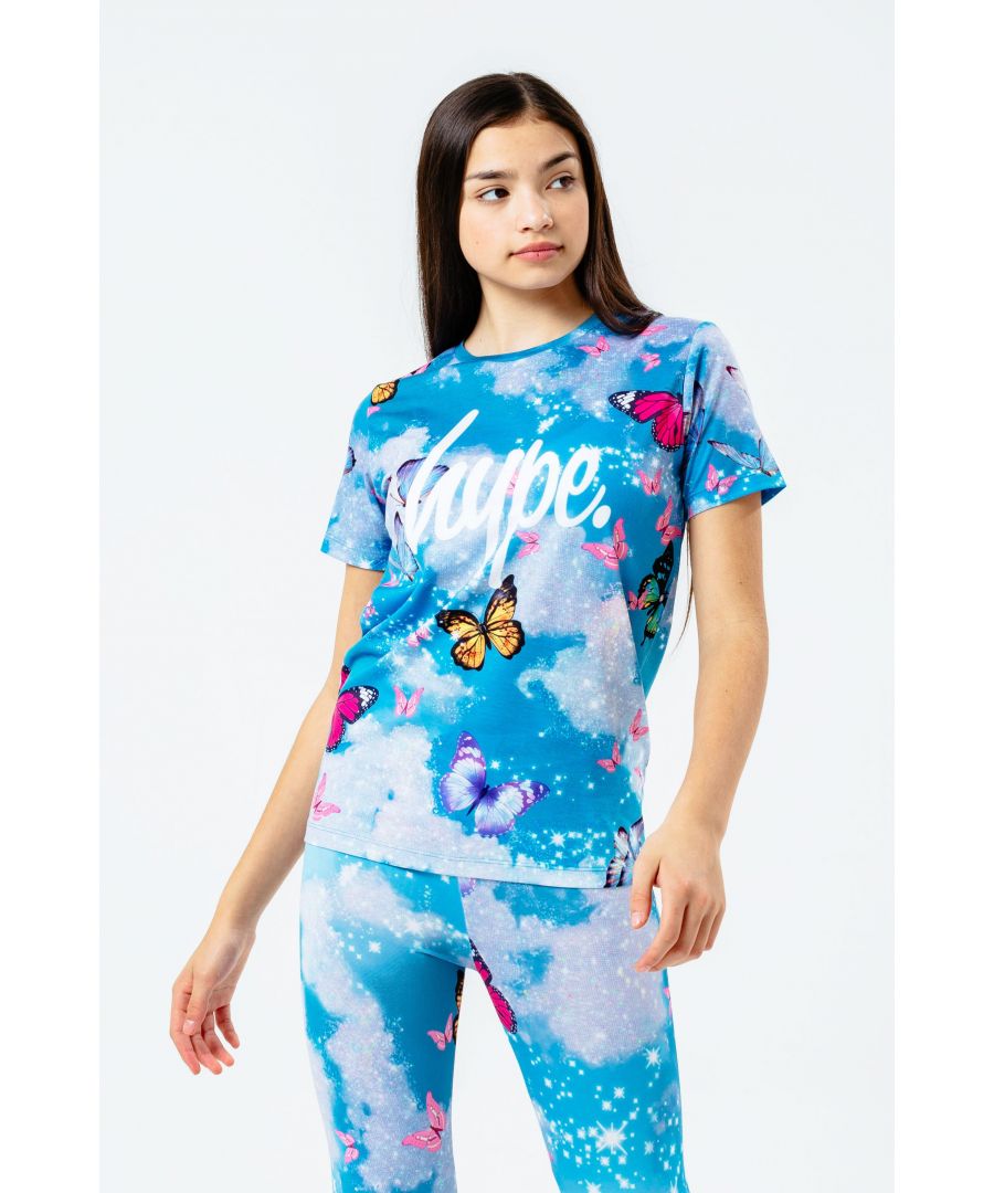 Image for Hype Butterfly Sky Print Kids T-Shirt