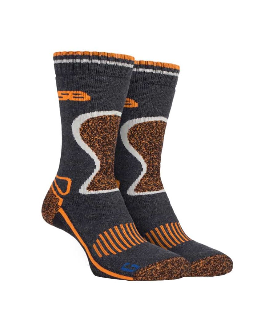 Image for Storm Bloc - 2 Pairs Men's Heavy Duty Winter Warm Padded Thermal Wool Blend Socks for Hiking