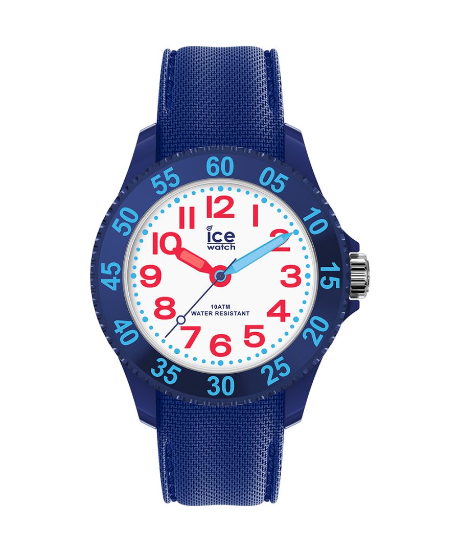 This Ice Watch Ice Cartoon - Shark Analogue Watch for Child is the perfect timepiece to wear or to gift. It's Blue 28 mm Round case combined with the comfortable Blue Silicone will ensure you enjoy this stunning timepiece without any compromise. Operated by a high quality Quartz movement and water resistant to 10 bars, your watch will keep ticking. The watch is a great little model to treat kids – and help them learn to tell the time. High quality 19 cm length and 11 mm width Blue Silicone strap with a Buckle. Case diameter: 28 mm, case thickness: 10 mm, case colour: Blue and dial colour: White.