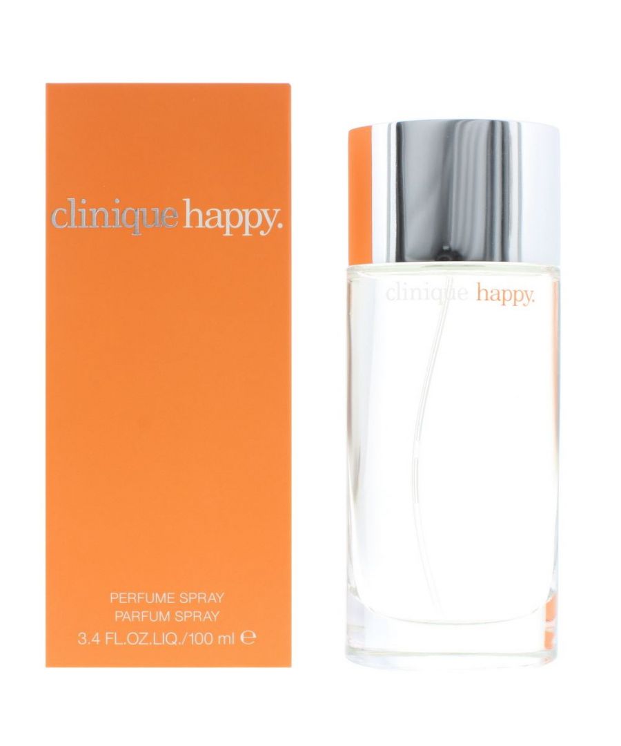 Clinique Happy is a floral fruity fragrance for women. Top notes orange Indian mandarin plum blood grapefruit apple bergamot. Middle notes orchid freesia lilyofthevalley rose. Base notes mimosa lily magnolia amber musk. Happy was launched in 1997.