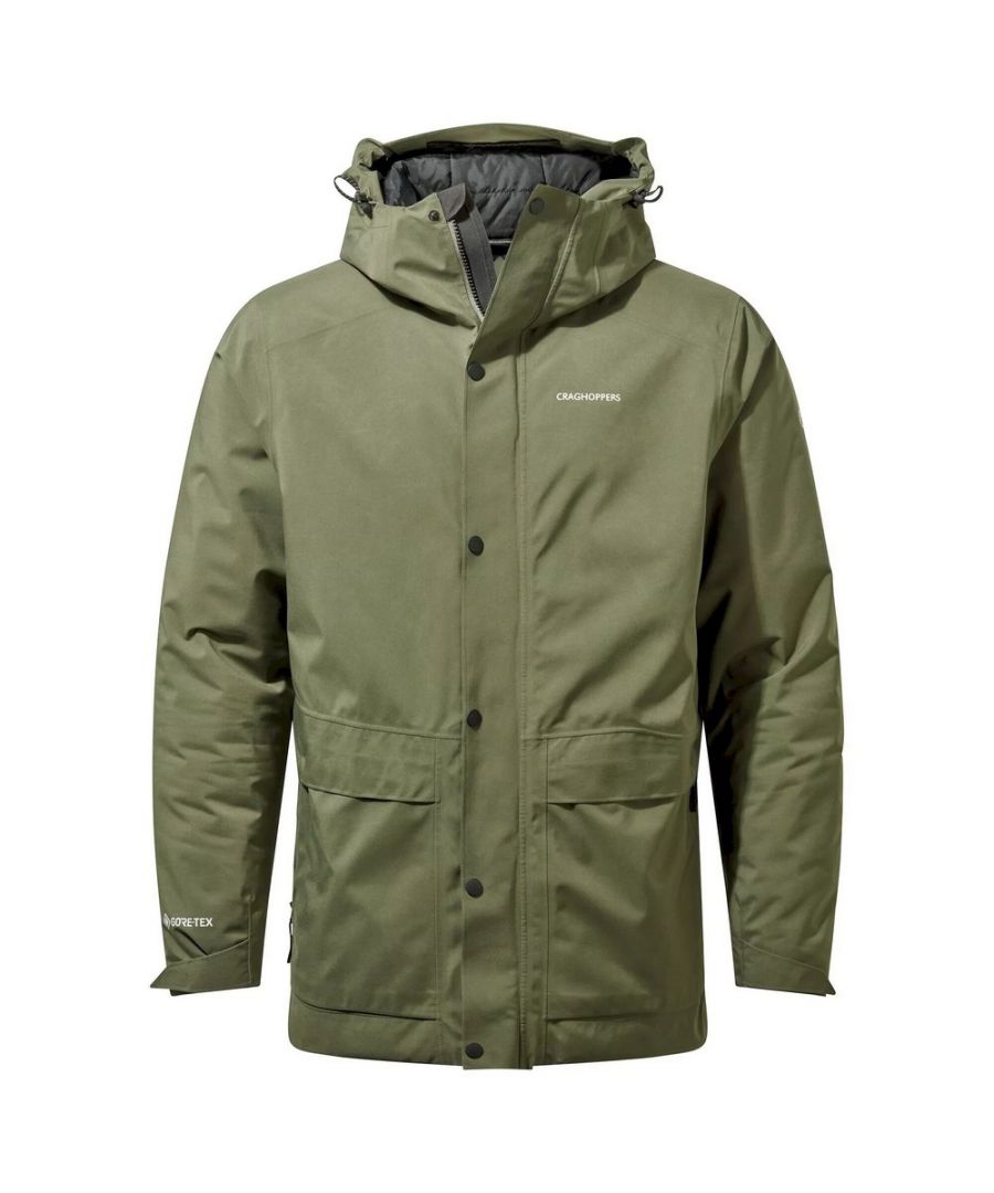 craghoppers mens talo gore-tex thermic jacket (parka green) - size medium