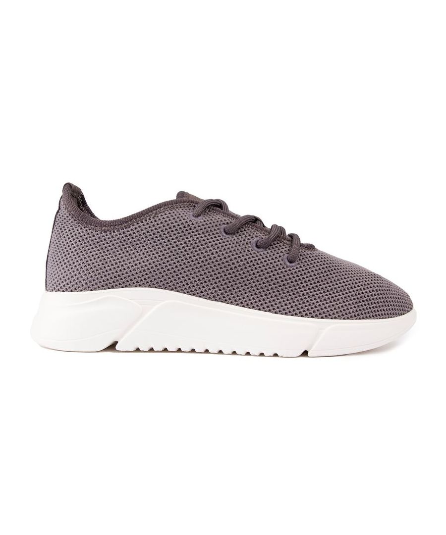 V.gan Mens Vegan Rumex Runner Trainers - Grey cotton - Size UK 10