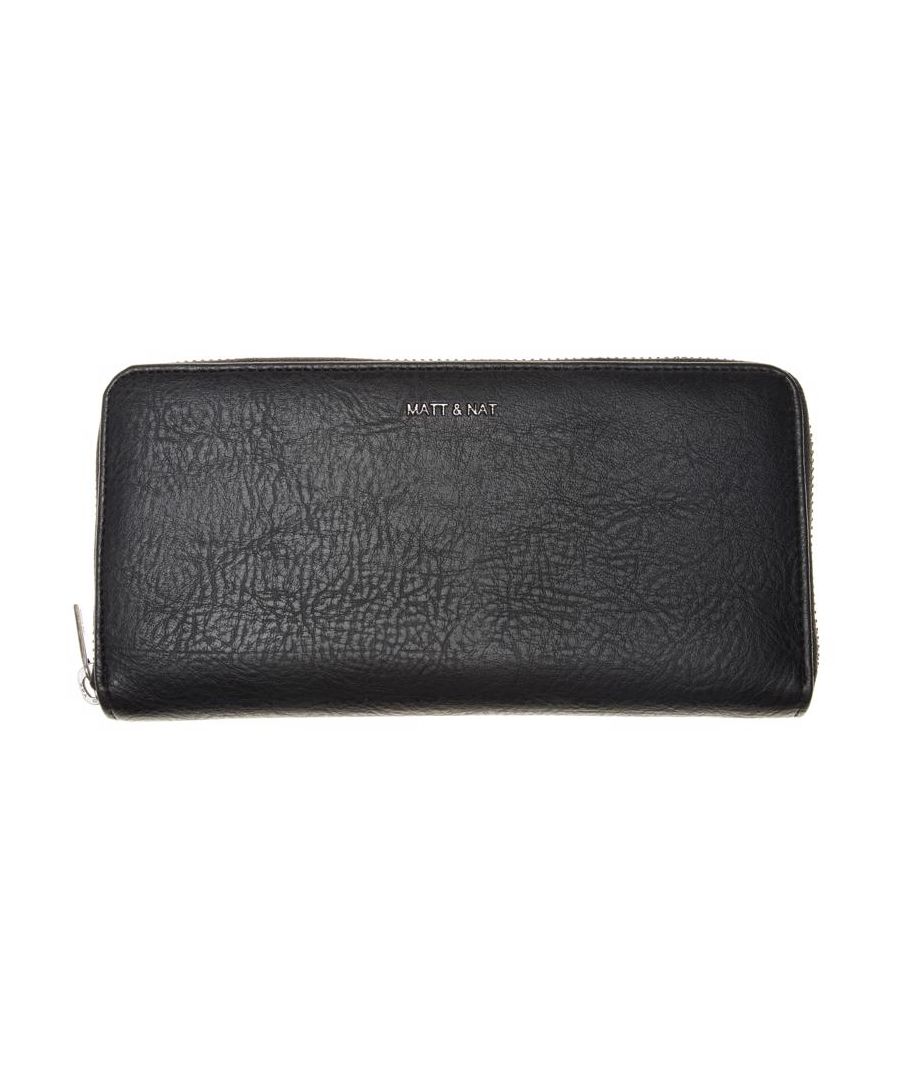 Beautiful And Vegan-friendly Too, The Central Womens Purse From Ethical Brand Matt & Nat Does Good While Making You Look Good Too. The Sleek Black Zip Around Purse Also Features Fourteen Card Compartments And A Central Coin Section.