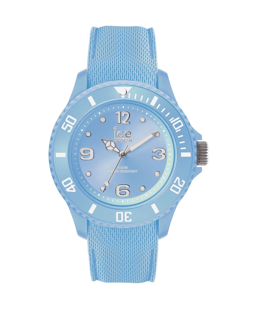 This Ice Watch Ice Sixty Nine Analogue Watch for Women is the perfect timepiece to wear or to gift. It's Blue 36 mm Round case combined with the comfortable Blue Silicone will ensure you enjoy this stunning timepiece without any compromise. Operated by a high quality Quartz movement and water resistant to 10 bars, your watch will keep ticking. This colourful watch Comes with a Turn-able bezel it is perfect for every gift. The watch has a function: Luminous Hands, Luminous Numbers, High quality 19 cm length and 16 mm width Blue Silicone strap with a Buckle. Case diameter: 36 mm, case thickness: 12 mm, case colour: Blue and dial colour: Blue.