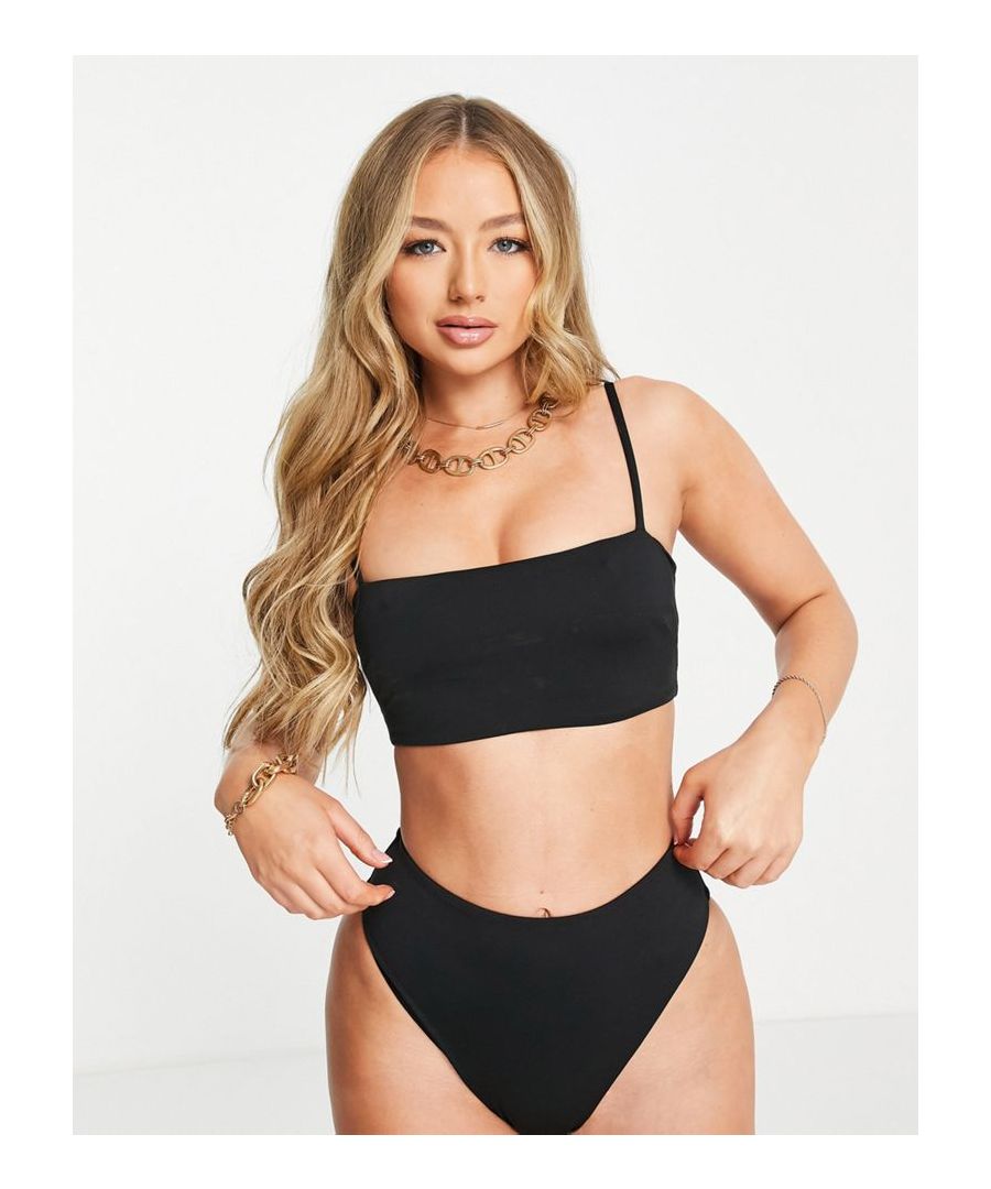 Bikini top multipack by ASOS DESIGN Just add water Pack of two Square neck Wire-free Adjustable straps Pull-on style Sold by Asos