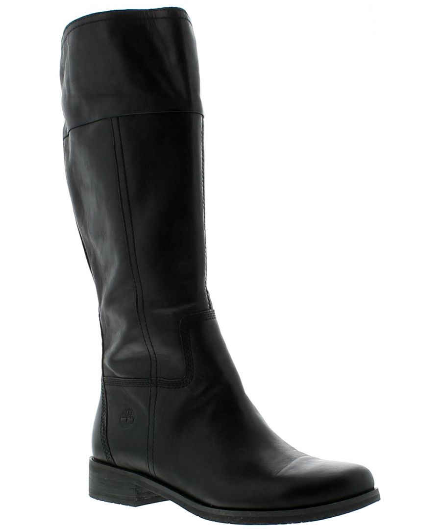 Image for Timberland Venice Park Womens Long Leather Boots zip up black B Grade