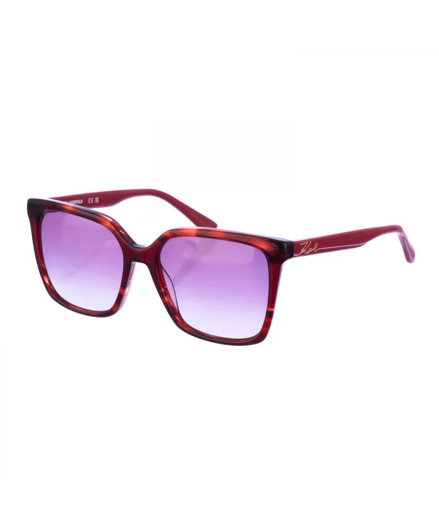 Karl Lagerfeld Womens Square shaped acetate sunglasses KL6014S women - Dark Red - One Size