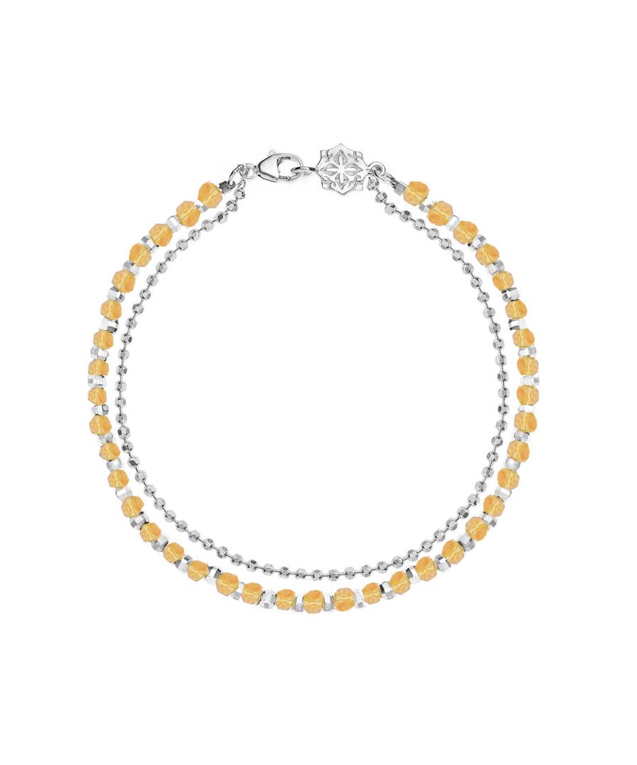 A citrine bead bracelet with a sterling silver chain and beads and finished with our signature catch. Measures 18.5cm/7.25 inches.