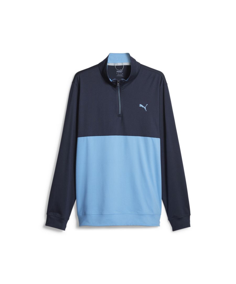 PUMA Men's Gamer Color Half Zip Golf Midlayer, Mens, Navy blazer/regal blue, Small | American Golf