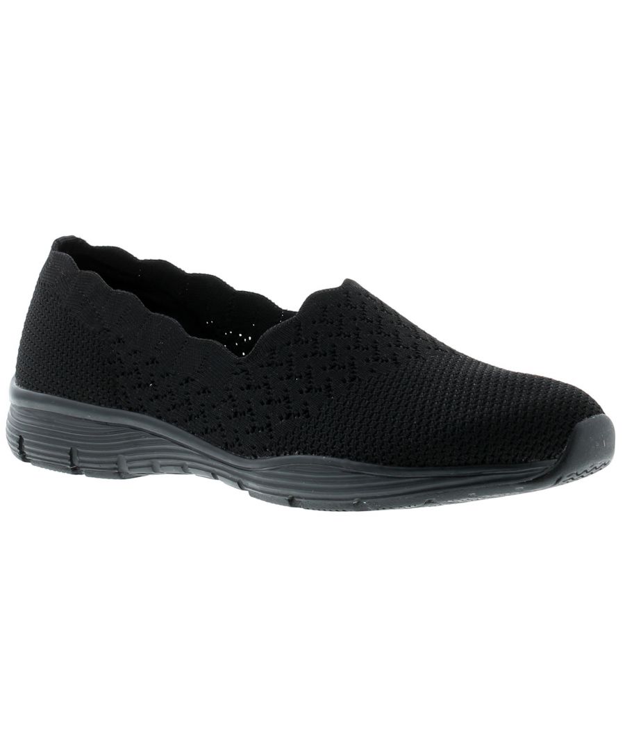 Image for Skechers Seagar Stat Womens Trainers in Black
