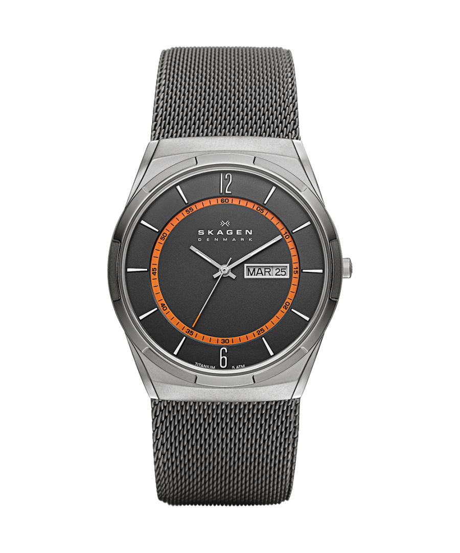 Skagen Melbye Titanium Mens Grey Watch SKW6007 Stainless Steel - One Size