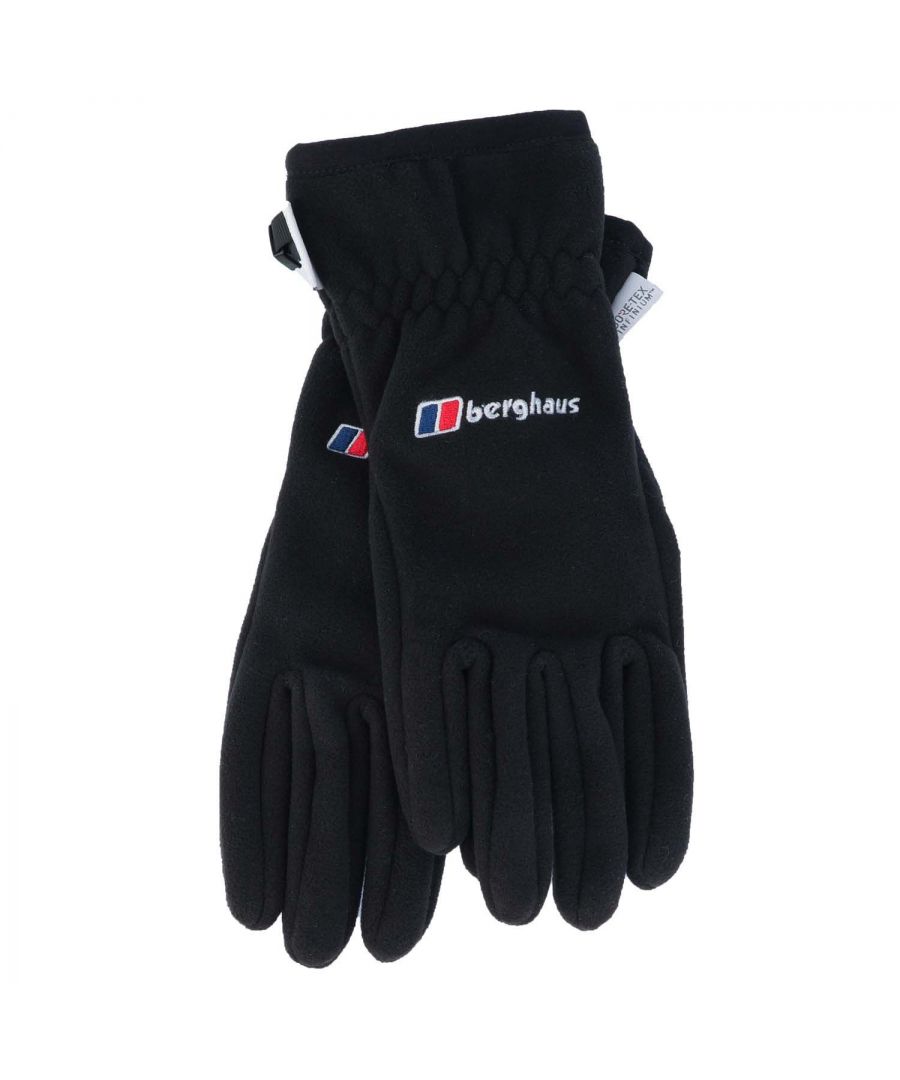 Berghaus Windy Stopper Glove in black.- GORE® Windstopper fabric.- Elasticated wrists.- 100% Polyester.- Ref: 447359B50