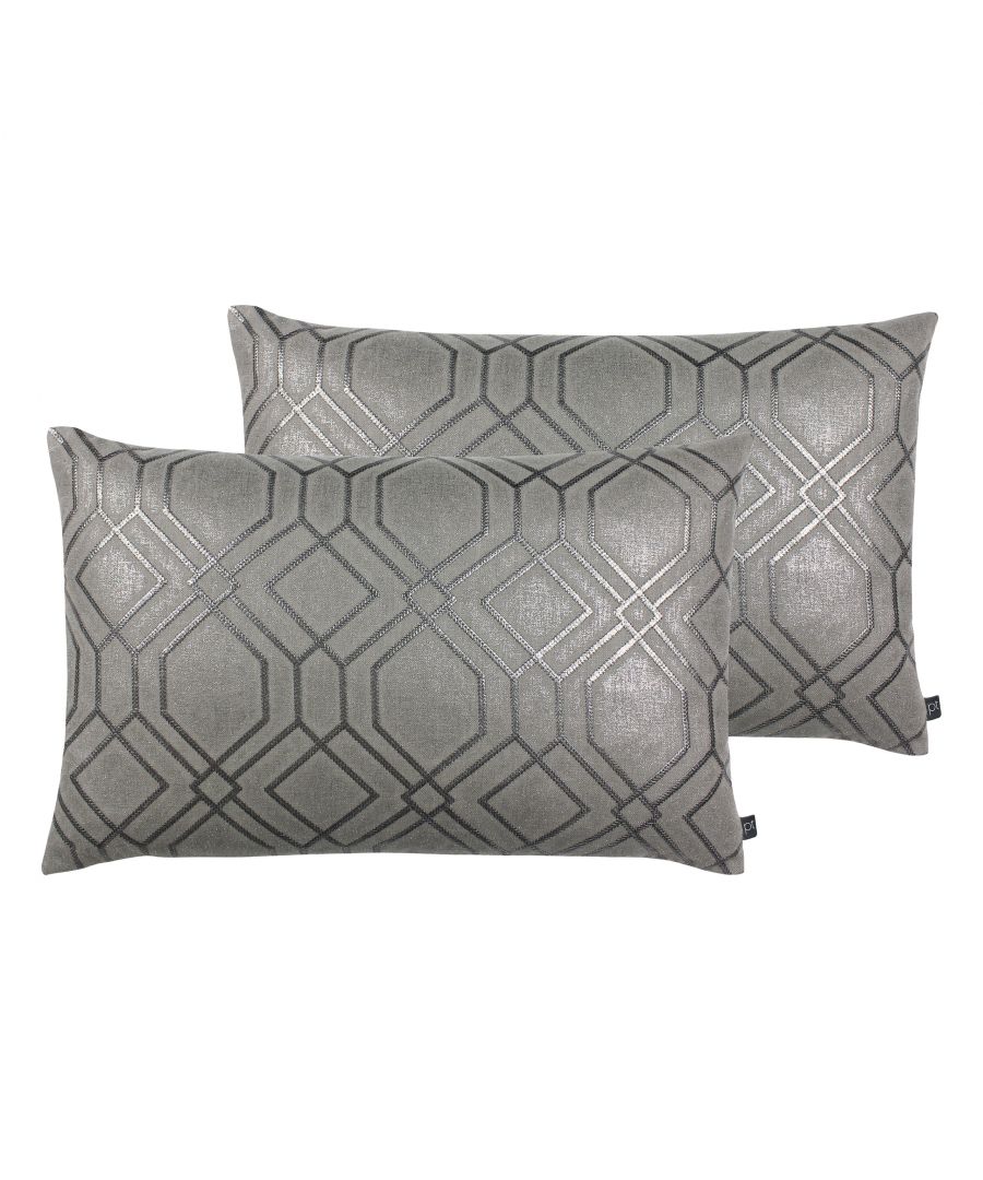This fabulous glistening cushion in a geometric design is available in stunning neutral tones.  perfect for adding a contemporary touch to any room.