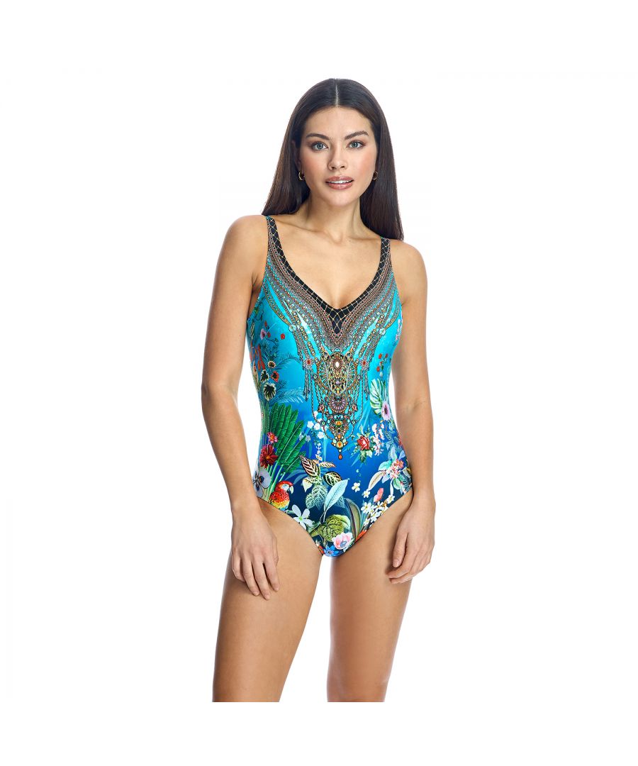 ORY Womens V-neck swimsuit W241276 woman - Blue - Size 36C