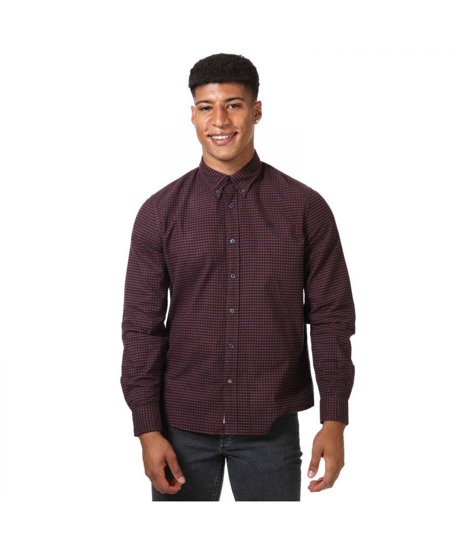 Mens Timberland Micro Flannel Shirt in port.- Button down collar.- Long sleeves with button cuffs.- Full branded button fastening.- Contrast piping detail.- Tree logo embroidery.- Round cuffs.- Solucell™ technology.- Slim fit.- 100% Cotton.- Ref: A2C9EJ601
