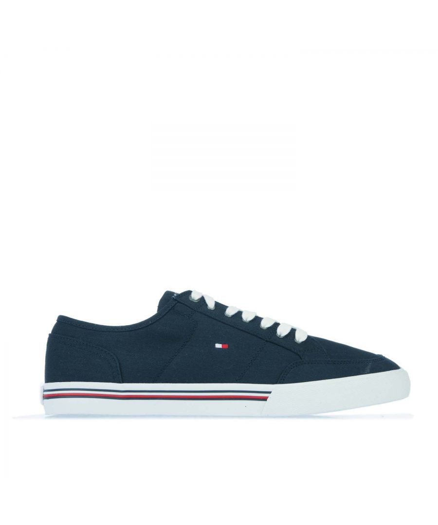 Tommy Hilfiger Mens Core Corporate Trainers in Navy Textile - Size UK 10.5