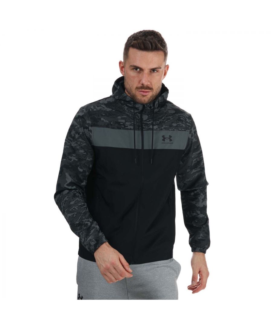 Image for Men's Under Armour UA Sportstyle Camo Windbreaker Jacket in Black