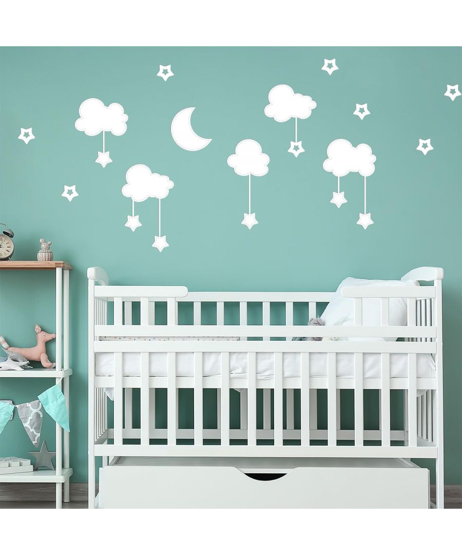 Image for White Sky Baby Sleep Self Adhesive DIY Wall Stickers Kids Room, nursery, children's room, boy, girl