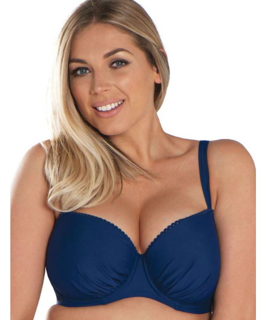 Curvy Kate Womens CS3511 Jetty Balcony Bikini Top - Blue - Size 36D