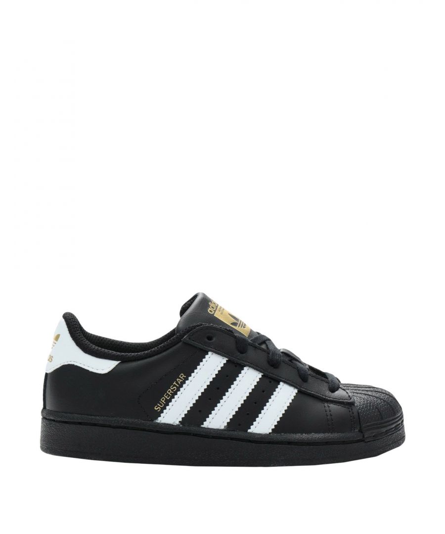 Image for Adidas Originals Unisex Kids' Leather Trainers in Black