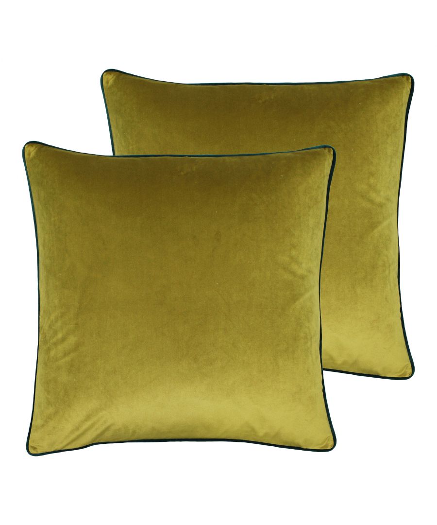 You need never worry about matching your cushions with the meridian range. Made of unspeakably soft velvet feel fabric no words or pictures can do these covers justice. Each larger than average cushion has a plain front and reverse with contrasting piped edges in a range of rich complimentary colours which feature throughout the entire collection. With a small and discreet zip closure they are easy to fill and secure. These sumptuous cushion covers are made of 100% hard-wearing polyester and are incredibly easy to care for as they are all machine wash and iron appropriate.