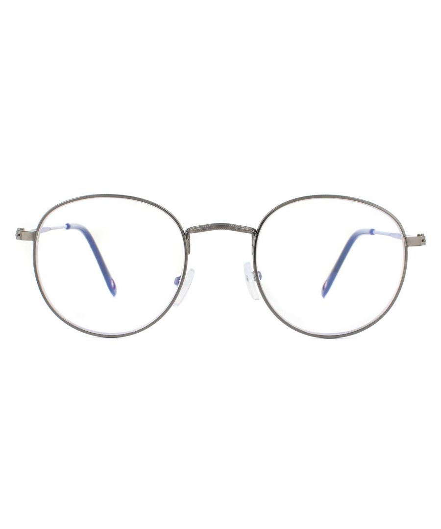 Montana  Unisex Reading Glasses HBLF54 Gunmetal Grey Blue Light Block +1.50 - One Size