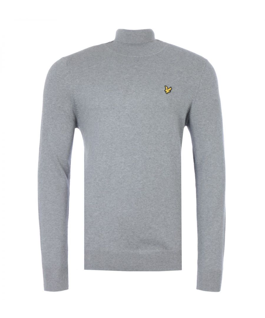 Image for Lyle & Scott Roll Neck Sweater - Mid Grey Marl