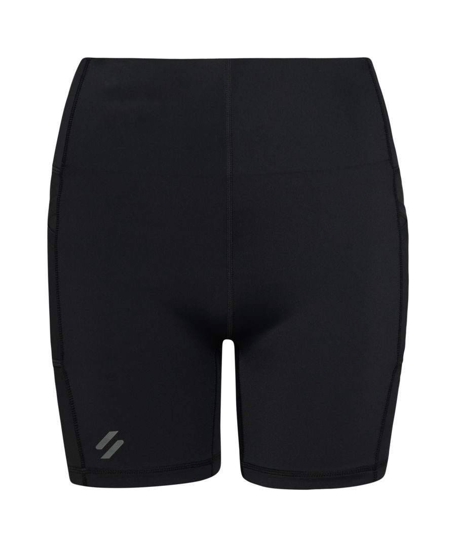 Sleek and bold, these flexible shorts are the perfect workout companion. Whether you're stretching out in a yoga class or running for miles, these shorts will have you covered.Fitted: A body-sculpting fit, tight to the bodyMoisture-wicking - Helps to regulate your body temperature by drawing perspiration away from the body and allowing moisture to disperse from the outer face of the fabricHigh waist finishSide pocketsFlatlocked seamsReflective logo
