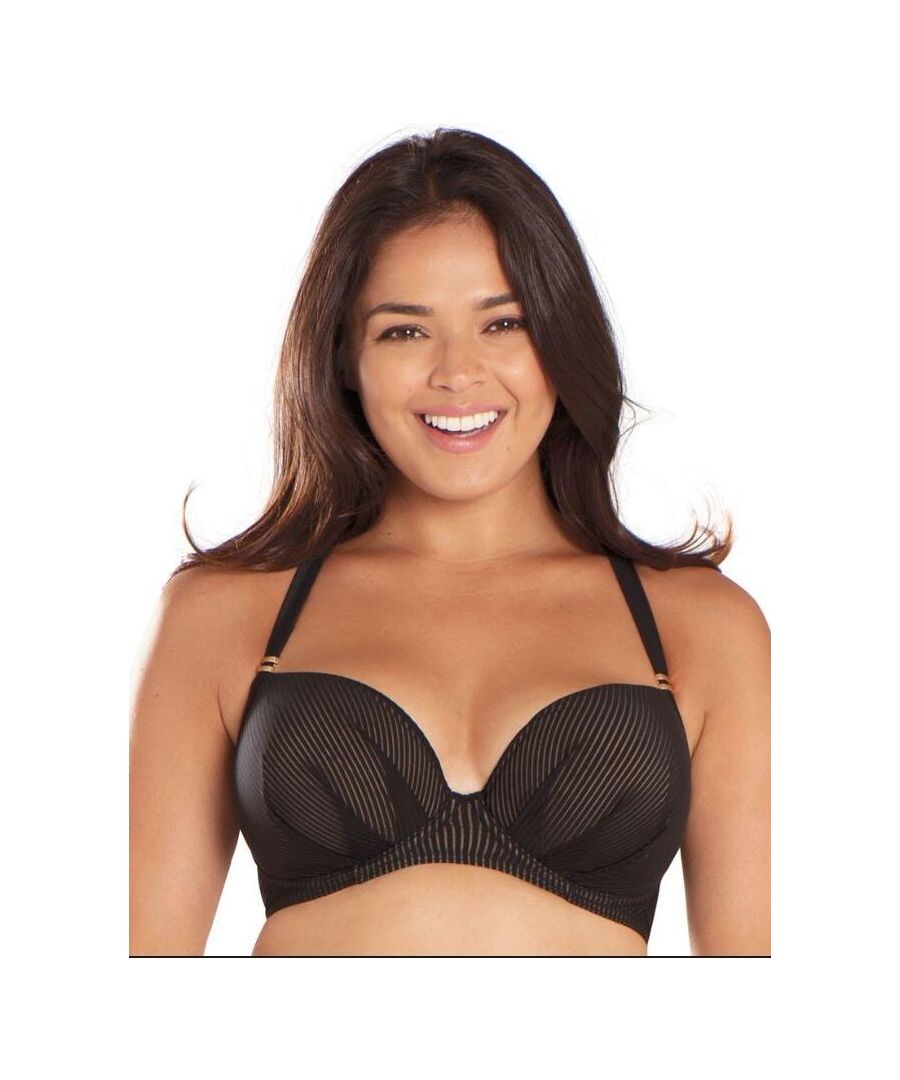 Curvy Kate Womens CS5151 Onyx Plunge Bikini Top - Black - Size 32FF