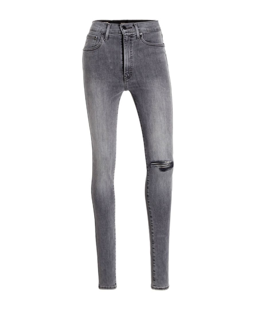 Deze super skinny fit jeans voor dames van Levi's is gemaakt van stretchdenim. Dit 5-pocket model heeft een hoge taille en heeft een rits- en knoopsluiting.details van deze jeans:stijlnaam: Mile Highriemlussen5-pocket