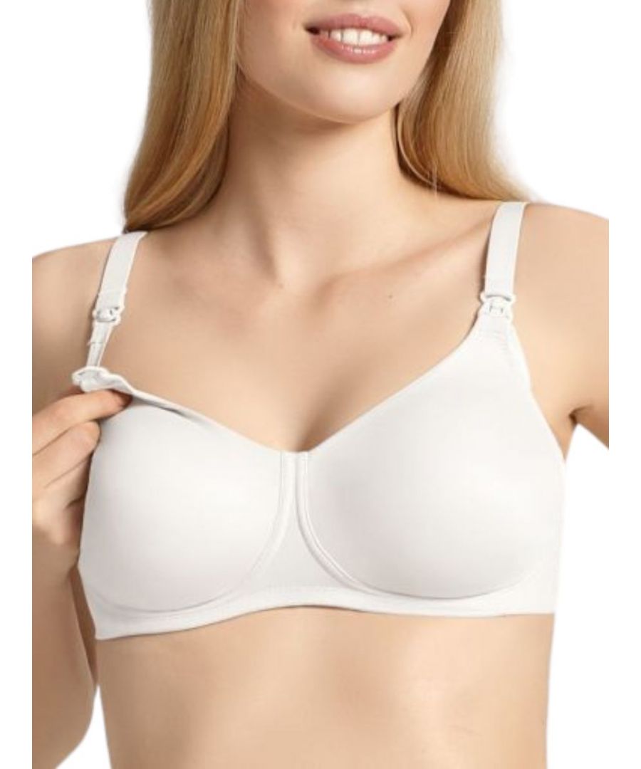 Anita Maternity Basic Wireless Nursing Bra. With seamless, microfibre fabric and double-layered preformed cups. The product is recommended for hand wash only.