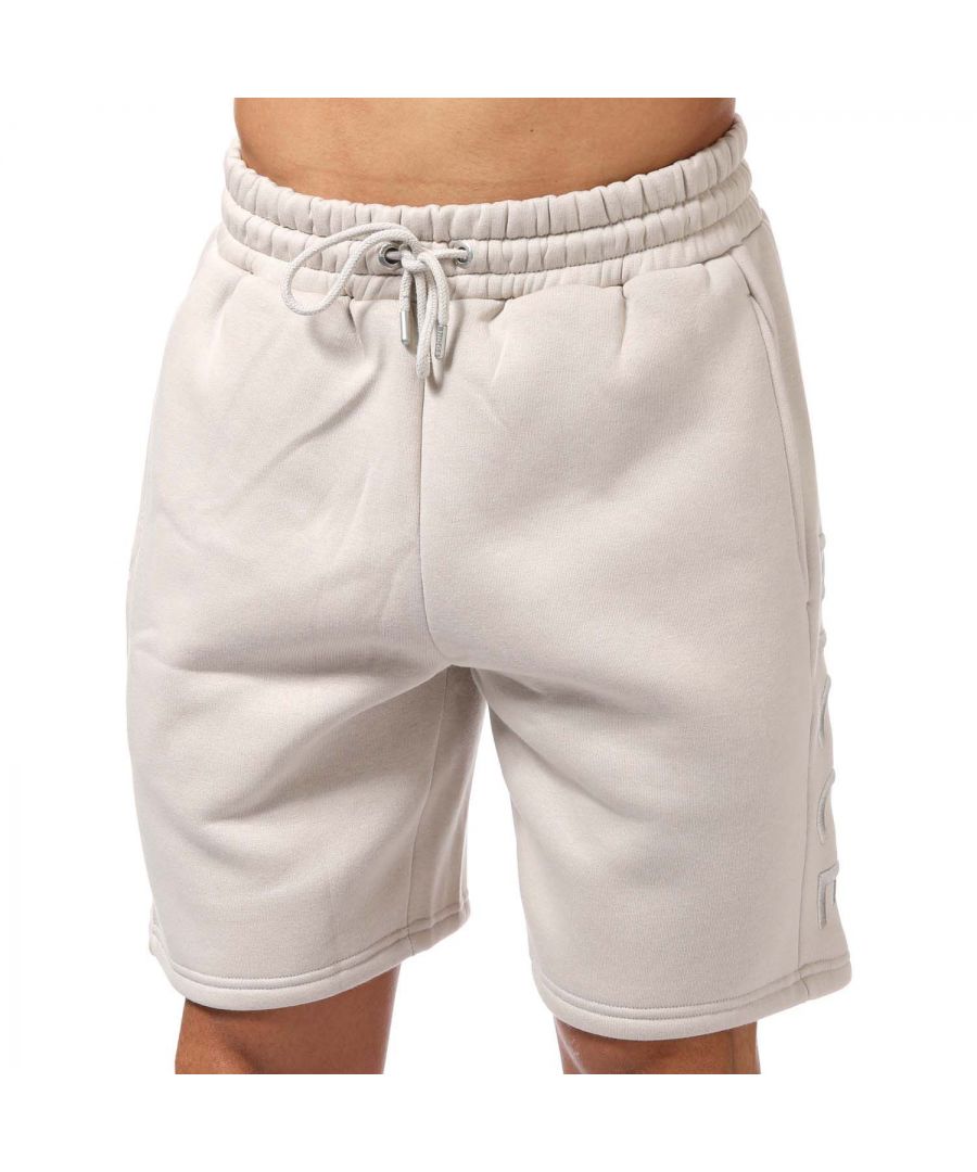 Mens NICCE Mercury Jog Shorts in cream.- Elasticated waist.- Two side pockets.- Signature tonal embroidery.- Regular fit.- 65% Cotton  35% Polyester.- Ref: 0036K0080367