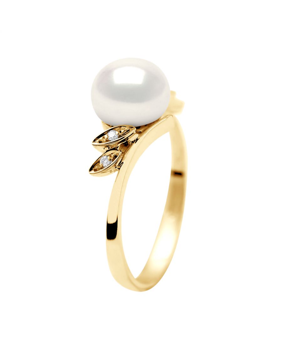 Image for DIADEMA - Ring - Yellow Gold - Real Freshwater Pearls - White