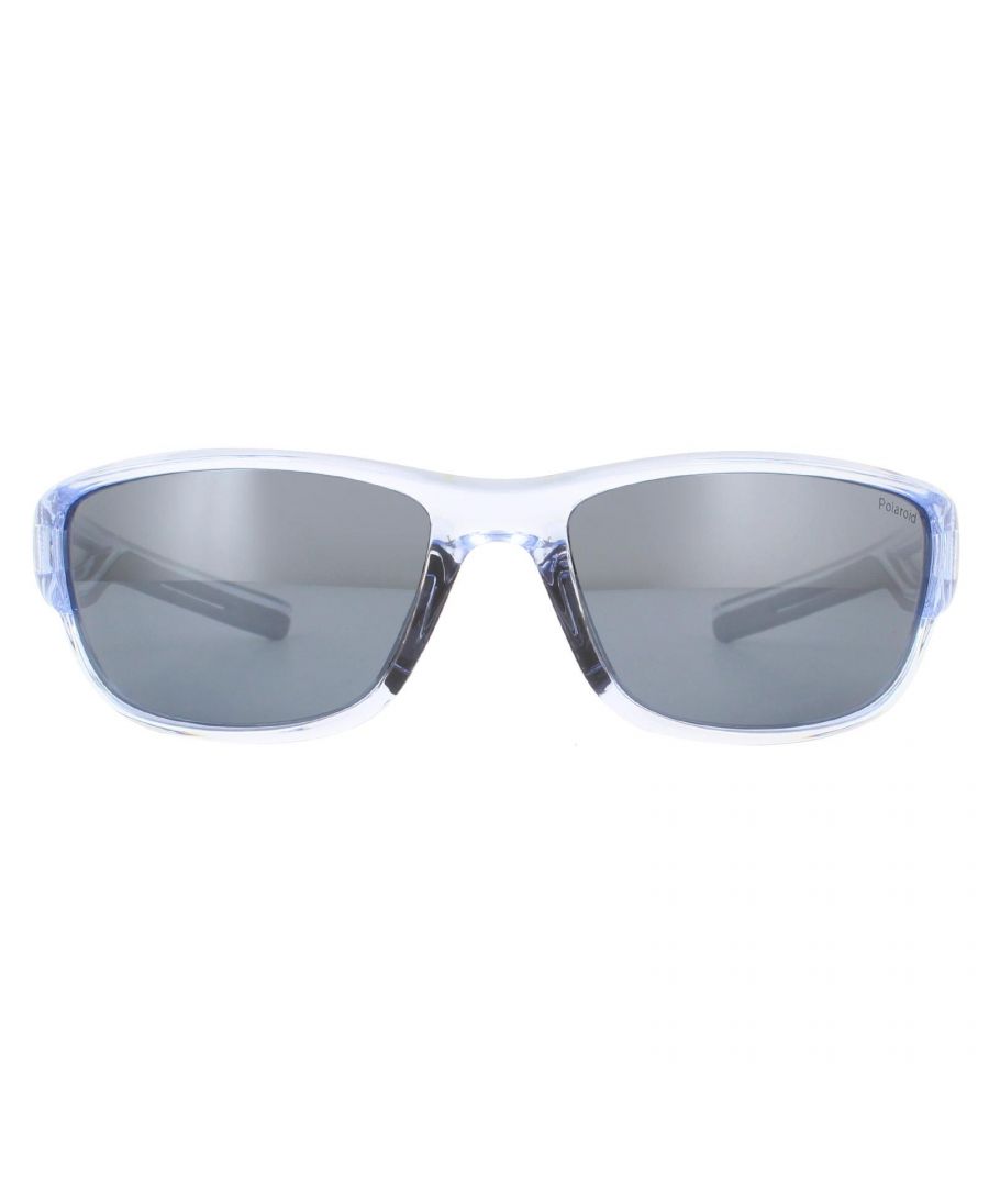 Polaroid Sport Sonnenbrille PLD 7017/S PJP 5X Blau Grau Blau Spiegel Polarisiert