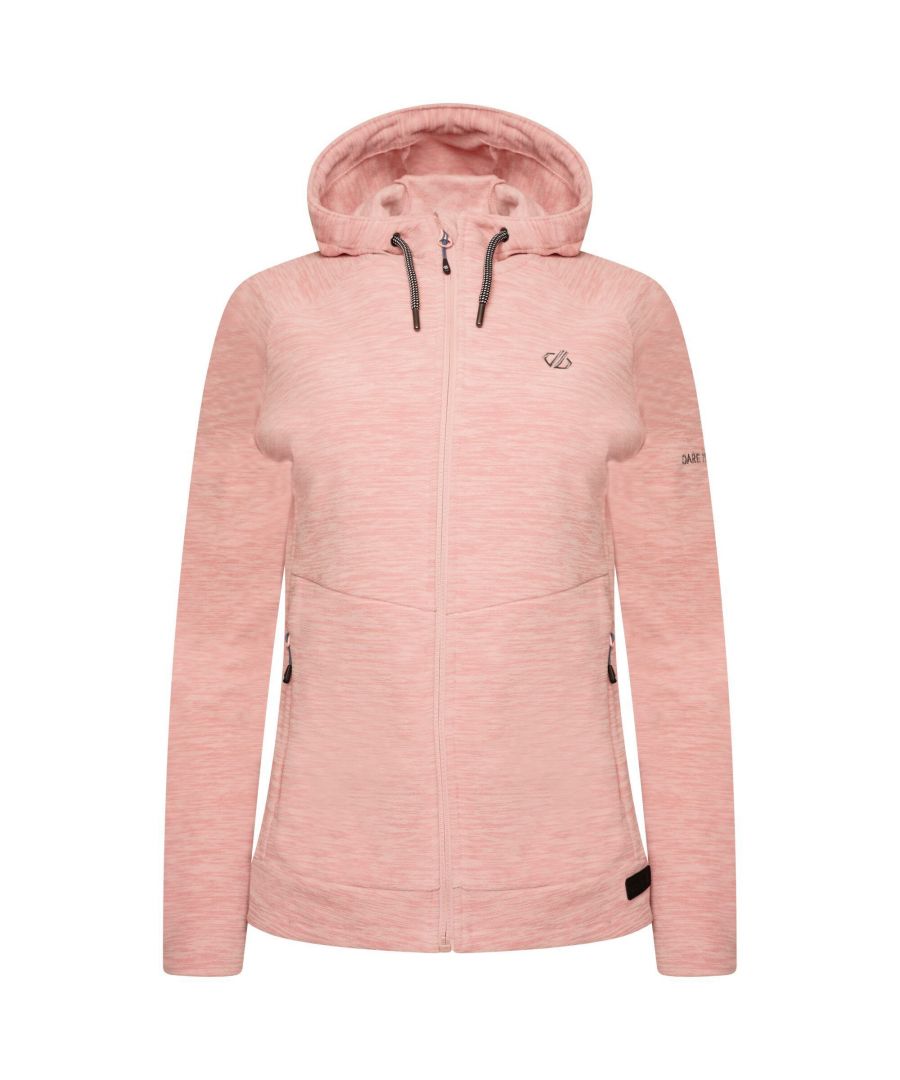 Image for Dare 2B Womens/Ladies Out & Out Marl Full Zip Fleece Jacket (Powder Pink)