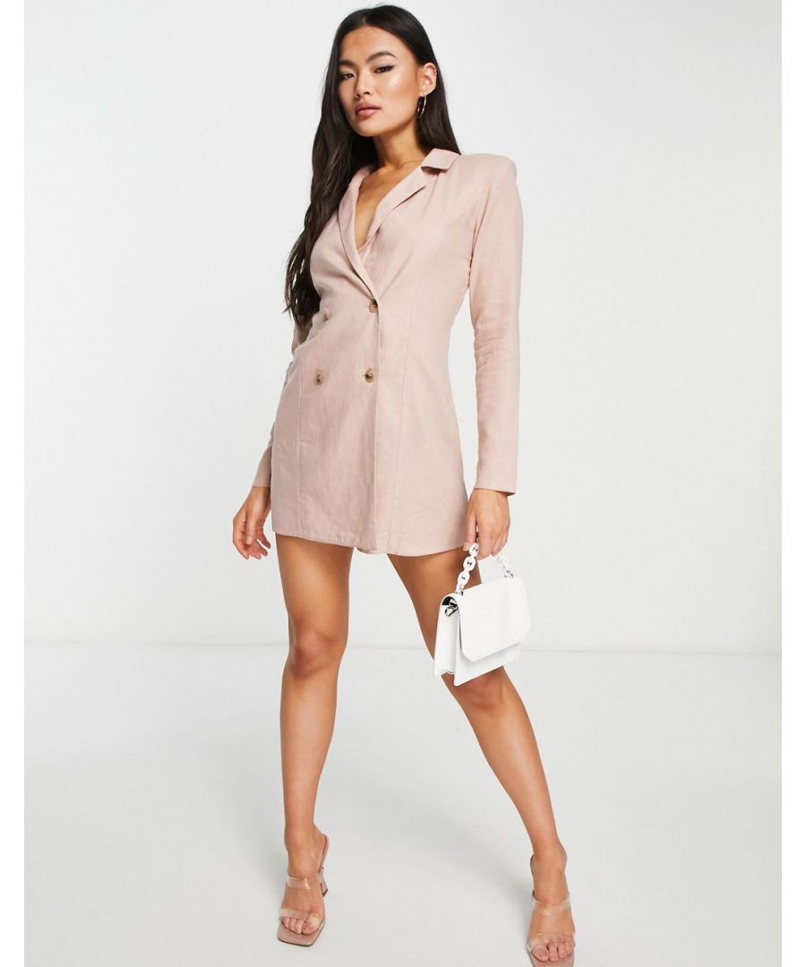 Playsuit by ASOS DESIGN Thanks, it's ASOS Notch lapels Double-breasted style Open back Regular fit  Sold By: Asos