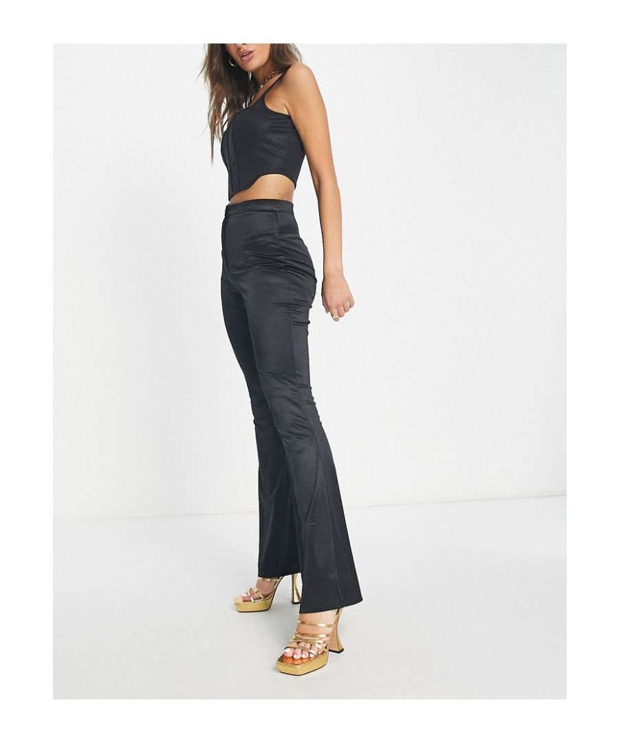 Trousers & Leggings by ASOS DESIGN Basket-worthy find Plain design High rise Flared slim fit Sold by Asos
