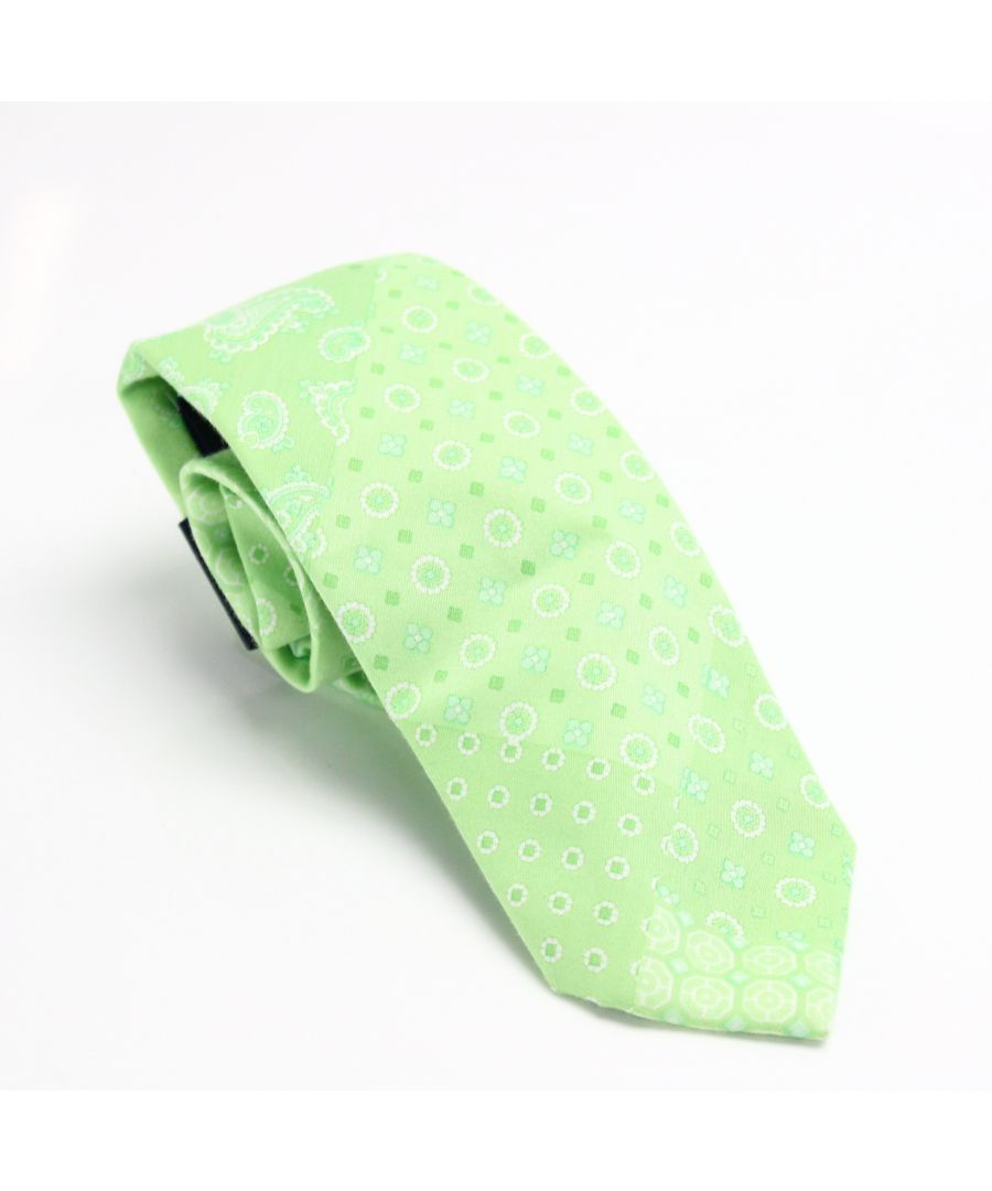 Color: Greens Size: One Size Pattern: Paisley Type: Tie Width: Skinny (Material: 100% Cotton