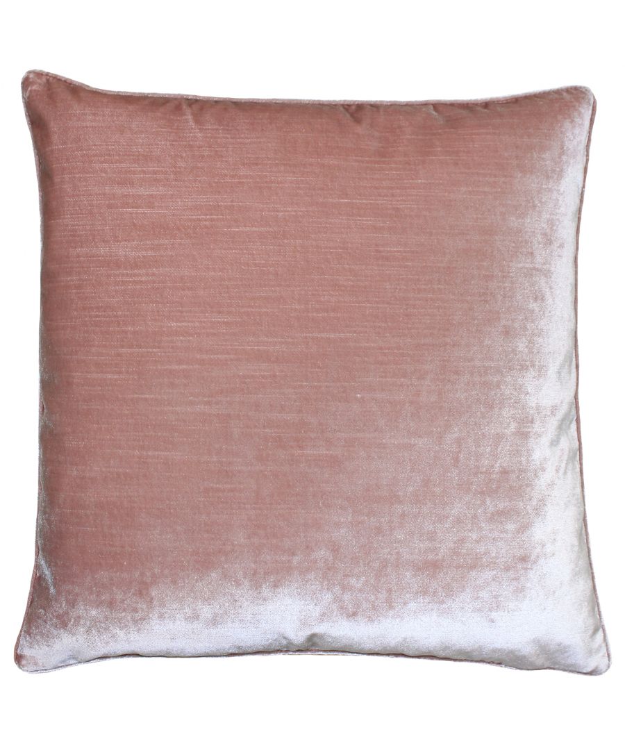 Luxe Velvet Plush Blush Pink Filled Cushions 22'' x 22'' - Feather Pad