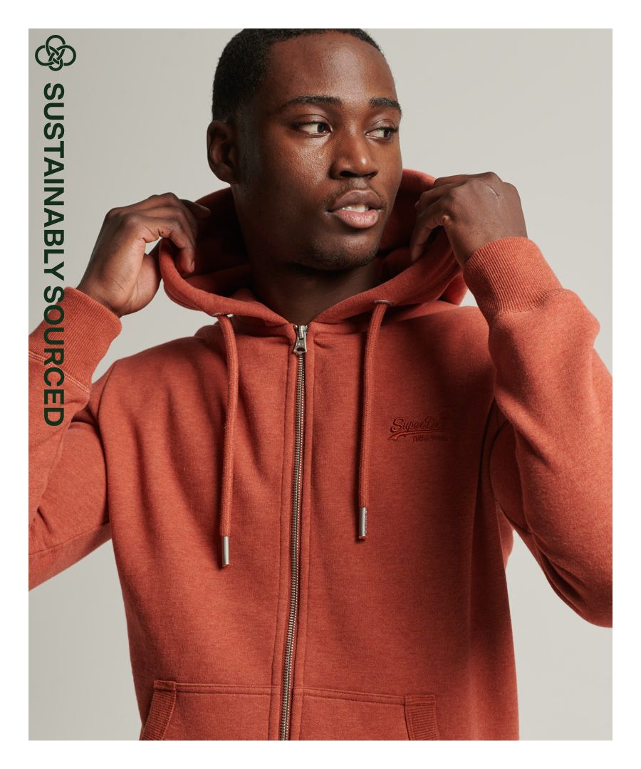 Simplicity is key, and our Organic Cotton Vintage Logo Zip Hoodie embraces that. With minimal yet delicately included embroidered branding, the hoodies comfort speaks volumes. Brushed lining and soft-touch material, ensures this hoodie will provide you with the trusted, premium Superdry quality. There's also a wide range of colours, so you'll easily find something that matches your authentic style.Slim fit – designed to fit closer to the body for a more tailored lookDrawstring hoodMain zip fasteningTwo front pocketsRibbed cuffs and hemEmbroidered Superdry logoClassic Superdry tabMade with organic cotton grown using natural rather than chemical pesticides and fertilisers. The healthier soil this creates uses up to 80% less water which is better for our planet and for the farmers who grow it.