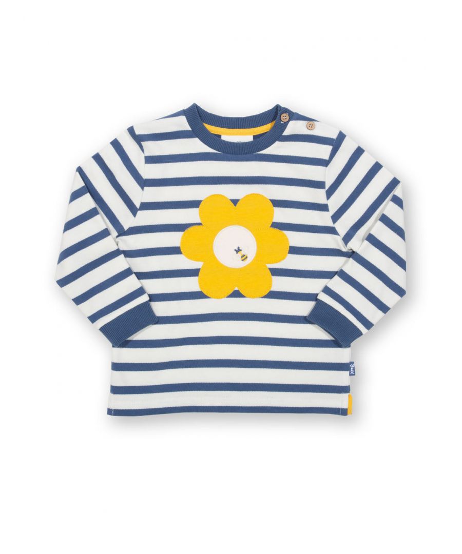 Kite Clothing Girls Bumble Blooms Sweatshirt - Navy Cotton - Size 0-3M