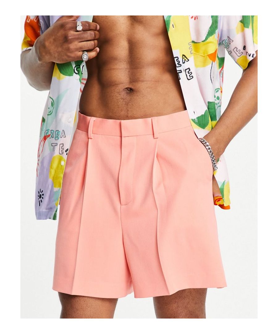 Shorts by ASOS DESIGN Make some legroom Belt loops Functional pockets Pleat details Relaxed fit Sold By: Asos