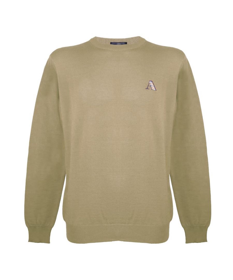 Aquascutum Check A Logo Yellow Jumper. Aquascutum Check Logo Yellow Knitwear Sweater. 50% Wool, 50% Acrylic. Branded A In Classic Check On Left Chest. Regular Fit, Fits True To Size. 59820 01