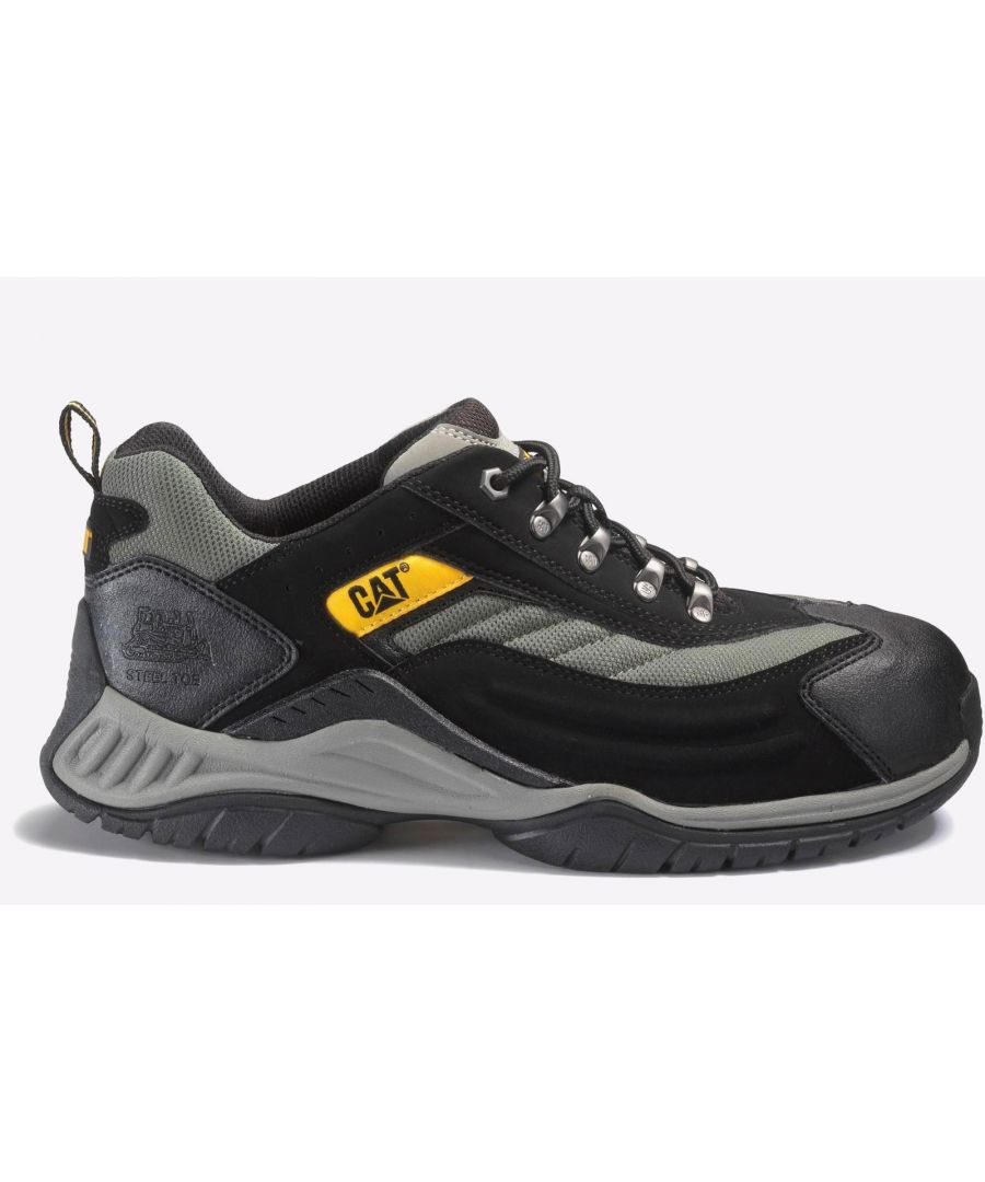 Caterpillar Safety Moor Leather Trainer Mens - Black - Size UK 4