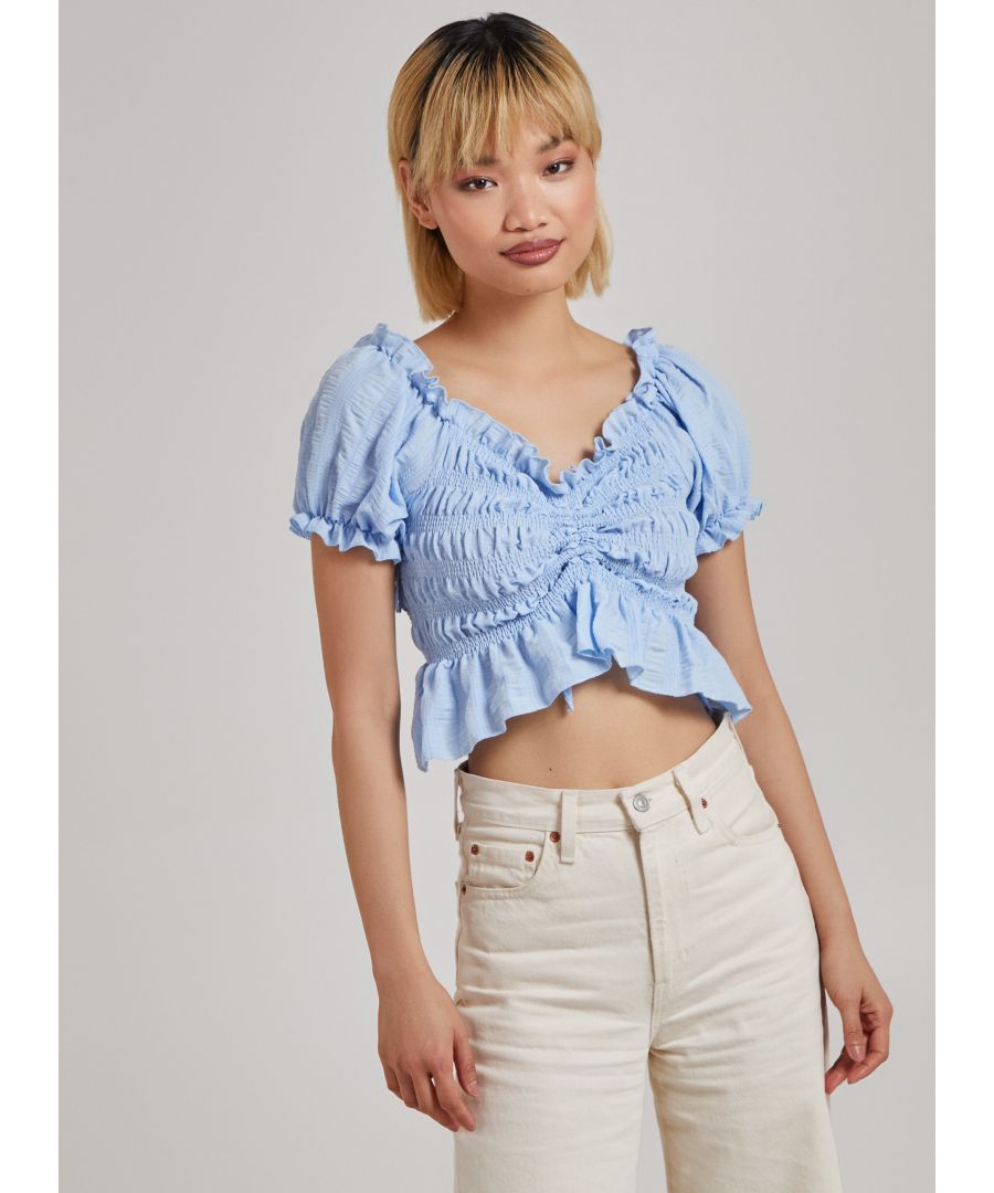 Whether youâ€™re planning your garden-party outfit or wanting to give your off-duty outfit a bold update, get summer ready and stand out with this Ruched Top. 100% PolyesterMade in ChinaWash With Similar ColoursDry FlatIron on ReverseModel wearing size SModel height: 5'9