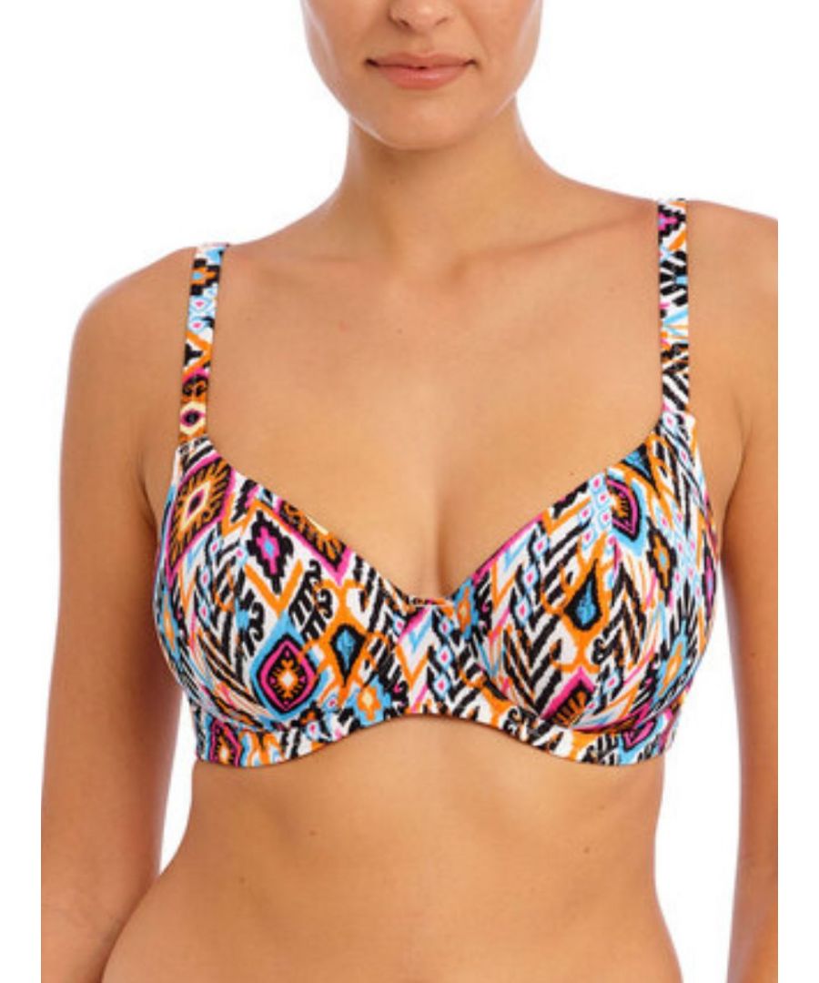 Freya Womens Viva La Fiesta Plunge Bikini Top - Black Polyamide - Size 28F